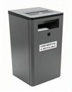 Secure Confidential Document Disposal Bin on White Background Royalty Free Stock Photo