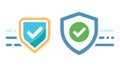 Secure Connection Icon with Checkmark, Data Privacy Symbol, vector design Generative AI Royalty Free Stock Photo