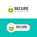 Secure connection icon, secured ssl protected safe data encryption Royalty Free Stock Photo