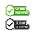 Secure connection. SSL shield protected. https certificate privacy icon. Ssl safe Royalty Free Stock Photo