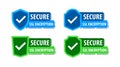 Secure connection. SSL shield protected. https certificate privacy icon. Ssl safe Royalty Free Stock Photo