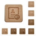 Secure contact wooden buttons