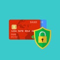 Secure credit card transaction. Royalty Free Stock Photo