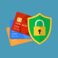 Secure credit card transaction. Royalty Free Stock Photo