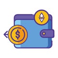Secure Cryptocurrency Wallet with Multiple Currencies Icon