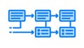 Secure Data Blocks Blockchain Outline Icon, vector design Generative AI Royalty Free Stock Photo