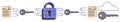 Secure Data Encryption Process with Keys and Cloud Storage Royalty Free Stock Photo