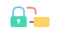 Secure Data Flow Icon for Privacy and Network Security, vector design Generative AI Royalty Free Stock Photo
