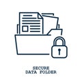 secure data folder concept. Vector illustration decorative design Royalty Free Stock Photo