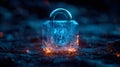 Secure data lock symbol, cybersecurity and the protection of sensitive information in a high-tech world Royalty Free Stock Photo