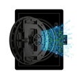 Secure Data Storage Concept with Vault and Binary Code Royalty Free Stock Photo