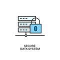 Secure data system icon