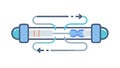 Secure Data Transfer Icon - Network Security Digital Connection, vector design Generative AI Royalty Free Stock Photo