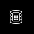 Secure Database Icon. Flat Design.