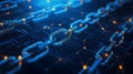 Blockchain technology digital chain network connection ai generated Royalty Free Stock Photo