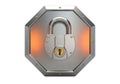 Secure digital lock with keyhole Royalty Free Stock Photo