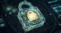 Secure digital lock representing data protection Royalty Free Stock Photo