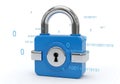 Secure digital lock symbolizing data protection and cybersecurity measures in a modern environment Royalty Free Stock Photo