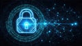 Secure digital network with encrypted data protection Royalty Free Stock Photo