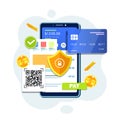 Secure Digital Payment With QR Code Royalty Free Stock Photo
