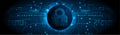 Secure digital space. Virtual confidential, programming protection Royalty Free Stock Photo