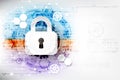 Secure digital space. Virtual confidential, structure point conn Royalty Free Stock Photo
