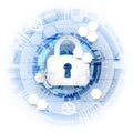 Secure digital space. Virtual confidential, structure point conn Royalty Free Stock Photo