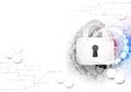 Secure digital space. Virtual confidential, structure point conn Royalty Free Stock Photo
