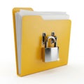 Secure document folder Royalty Free Stock Photo