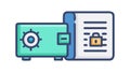 Secure Document Settings Icon: Data Configuration & Advanced Protection, vector design Generative AI Royalty Free Stock Photo
