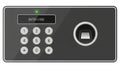 Secure Electronic Safe with PIN Pad and Biometric Fingerprint Scanner Royalty Free Stock Photo