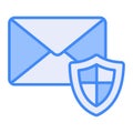 Secure email icon. Safe mobile mail, email sign with shield. Cyber security vector icon Royalty Free Stock Photo