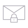 Secure email thin color line vector icon Royalty Free Stock Photo