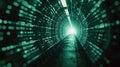 Secure Encrypted Connection Tunnel Visualized in Light and Code