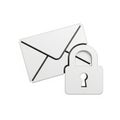 Secure Envelope and Padlock Icon Representing Email Security and Privacy image photo Royalty Free Stock Photo