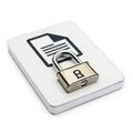 Secure file icon isolated on white background