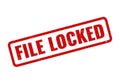 Secure File Locked Red Rubber Stamp for Restricted Access and Data Security Alerts Royalty Free Stock Photo