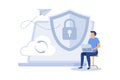 Secure file sharing illustration