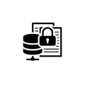 Secure File Storage Icon. Flat Design