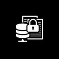 Secure File Storage Icon. Flat Design.