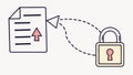 Secure File Upload, Data Encryption, Document Privacy, vector design Generative AI Royalty Free Stock Photo