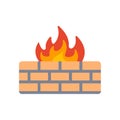 Secure Firewall Icon for Cybersecurity