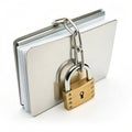 Secure folder icon isolated on white background