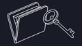 Secure folder key access private data, vector design Generative AI Royalty Free Stock Photo