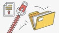Secure folder with key, document privacy and data protection vector design Generative AI Royalty Free Stock Photo