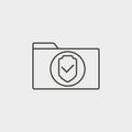 Secure, folder, outline, icon. Web Development Vector Icon. Element of simple symbol for websites, web design, mobile app, Royalty Free Stock Photo
