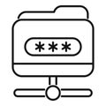 Secure folder sharing with password protection icon