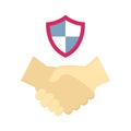 Secure friendship Vector Icon which can easily modify or edit