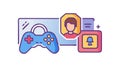 Secure Gaming Account Icon for User Profile, vector design Generative AI Royalty Free Stock Photo