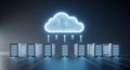 Secure High-Speed Data Upload to Cloud Storage from Server Farm Network for Modern IT Infrastructure Royalty Free Stock Photo